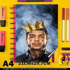 capa de caderno adesivo A4 mc kevin  4k Alta qualidade