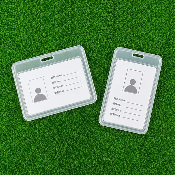 Porta Cartão Crachá Rígido Photocard Holder Transparente Rígido Dupla Face Vertical Passe Livre