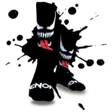 Meia Divertida Masculina Feminina Algodão Atoalhada Bordado Venom Skate Academia Adulto Premium