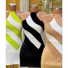 tricot modal faixa pico amarra com forrada