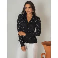 tricot linha casaco bortao de coracao