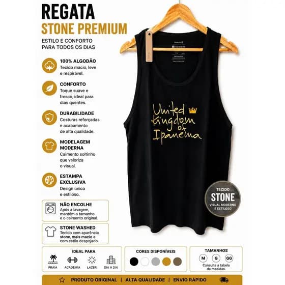 Regata Stone Premium Masculina