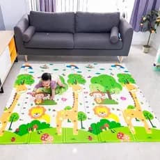 Tapete Tatame Infantil Emborrachado Dobrável Duplaface 2x1,5M