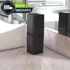 Porta Escova Dental De Pia Plástico Quadrado Com Tampa Smile