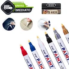 Caneta Paint Original Reparadora Pintura Automotiva Permanente Não Sai Na Água Tira Riscos Carro Moto Retoque de Placa T