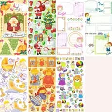 Papel para Decoupage e ScrapBook Vários Temas para Artesanato em Geral Tamanho da Folha 27.5 x14 cm