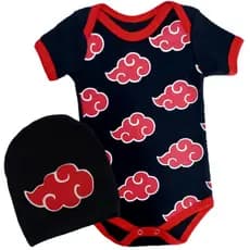 Bori Bodie Body Bebês Akatsuki Anime Naruto + Touca Akatsuki Body Bori Bebẽs Mesversários Fantasias