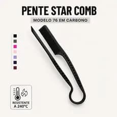 Pente Auxiliar de Prancha e Chapinha Star Comb Beauty Flash Para Cabelereiras Salão