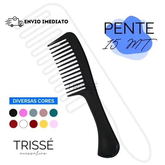 Pente Desembaraçador Profissional Trissé Acessórios Cabelo Cacheado Crespo Liso Anti Frizz e Durável