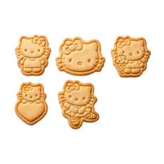 5 Cortadores de Biscoito Infantil Hello Kitty Cortador Bolacha Massinha Pasta Americana
