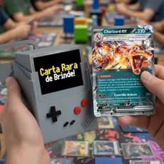 Deck Box Pokémon TCG Estilo Game Boy + Carta Rara de Brinde!