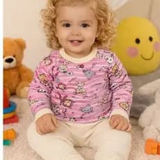 Conjunto de Moletinho Bebê Menina P M G GG e até 2 anos