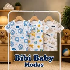 kit 3 Peças Camisetas Bebê Manga Curta 100%Algodão/Ribana Canelada Menino