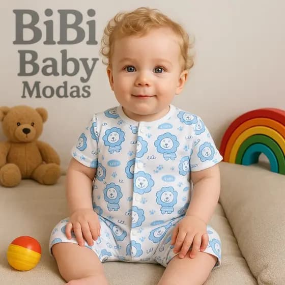 Macacão Curto Bebê Infantil Banho de Sol Menino