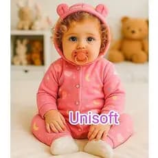 Macacão Infantil Unisoft Longo Inverno Punhos Capuz