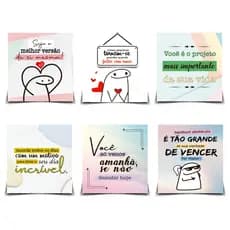 Cartão Motivacional Grande - Modelos Frases Variados 100 unidades