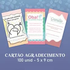 Cartão TAG Agradecimento ao Cliente Instagram- 100 unidades