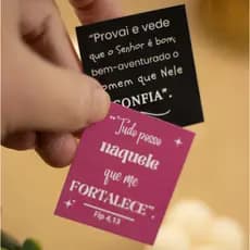 Mini Cartão TAG Frases Versículos Bíblicos Motivacionais