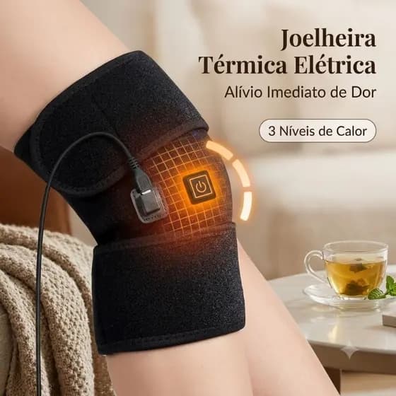 Joelheira Térmica Elétrica 3 Níveis - Alívio Imediato Para Dores No Joelho, Artrite e Artrose