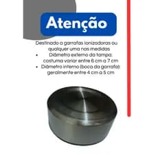 Tampa de Aço Inox Escovado para Garrafa Ionizadora – Durabilidade e Estilo Premiumo-Tampa Garrafa ionizadora