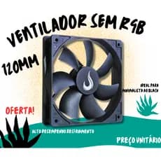 🔥 Cooler Fan 120mm Rise Mode Preto 💨🖥️ Ventoinha para PC Gamer Alto Desempenho Silencioso ⚡
