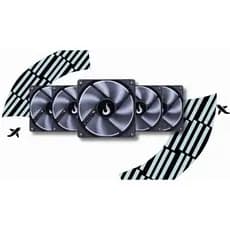 💨🔥 Kit 5 Cooler Fan 120mm 🖤 1500 RPM Sem LED ⚡ Alto Fluxo de Ar para Gabinete Gamer 🔧