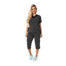 Pijama Feminino Pescador Manga Curta Estampado Inverno Confortável Roupa de Dormir