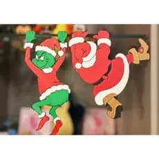 Decoração Enfeite De Natal Grinch ou Papai Noel Pendurado Decoração de Natal
