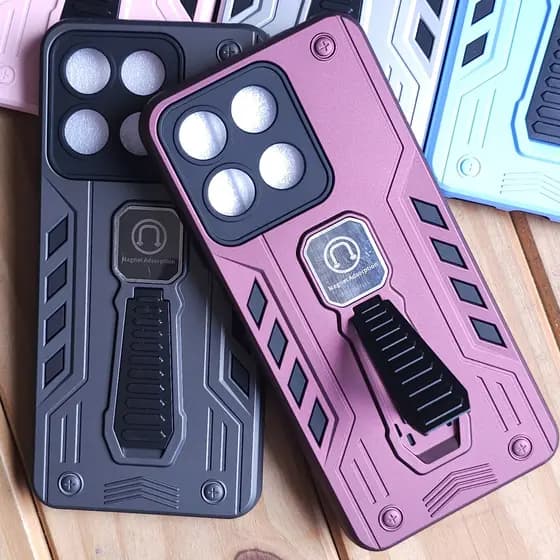 Capa Capinha Armadura anti impacto com suporte magnético para Motorola Moto G15 / Moto G17 / Moto G75 / Moto G56 / G86