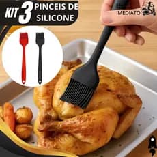 3/2/1 Pincel Culinário de Silicone Premium para Untar Formas Cozinhar e Confeitar Receitas