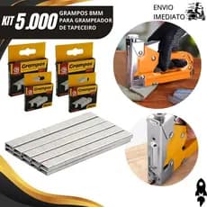 Grampos 8mm para grampeador manual 5/4/3/2/1 mil uso doméstico fixar tecido madeira fácil aplicação