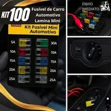 Fusível Automotivo Carro e Moto Lâmina Mini 20 a 100 Unidades 5/10/15/20/25/30A Fusíveis Universal