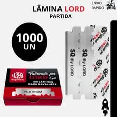 Lâminas de Navalha Lord Platinum Partidas ao Meio 300 a 1000 Unidades Prontas Para Uso