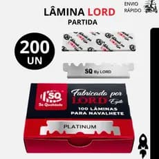 Meia Lâmina Lord Para Navalha e Navalhete 100 a 200 Unidades Platinum Uso Profissional