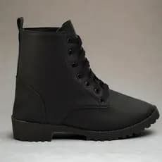 Bota Coturno Feminina Salto Bloco Cano Curto Tratorada Preta Blogueira – Do 34 ao 39