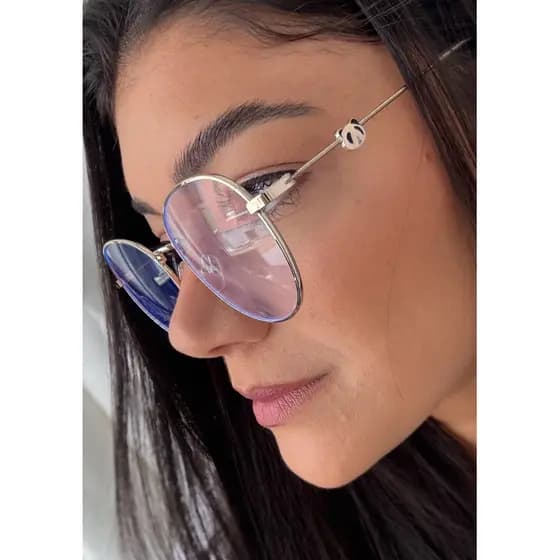 Óculos De Moda Anti-Radiação Redondos Salamin Eye Glasses Panda Shape Circle for Women Half Love Armação Estudante