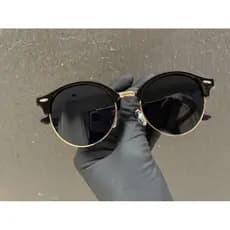 ÓCULOS DE SOL REDONDO PRETO PROTEÇÃO UV400