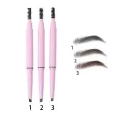 Caneta Retratil Dupla Delineadora de Sobrancelhas Hello Mini Brown e Natural a prova d água