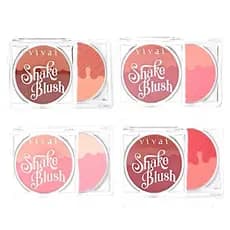 Blush Vivai Shake Compacto em Pó cores yogurts pó maquiagem feminino Duo