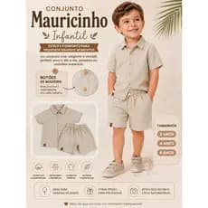 Conjunto Mauricinho Infantil linho de menino 2 a 8 anos Conjunto infantil menino Roupa infantil Presente de Batizado