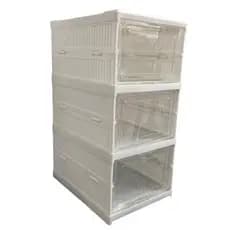 Armário Dobrável Multiuso Branco Portátil Compacto Organizador Resistente Prático