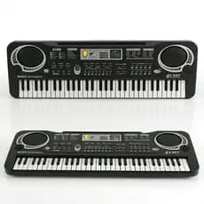 Teclado Eletrônico Música Digital Preto Elétrico Instrumento Infantil Para Aprendizagem