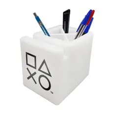 Organizador de Mesa Iluminado Porta Lápis e Celulares PlayStation