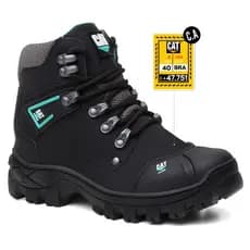 Bota Coturno Masculino Segurança Original  Couro Premium Palmilha Gel  Com C.A