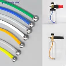 [newpros] Canhão De Espuma De 24.5 Cm Canudo Macio Borracha De Silicone Colorida Com Filtro De Gravidade De Aço Inoxidáv