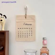 [newpros] Calendário De Parede De Tecido Estilo Gancho De Lona 2026 , Retrô De Alto Valor , Decoração De Worthy [pubr]
