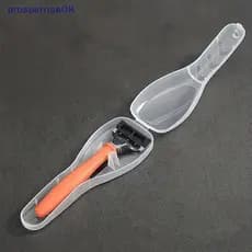 [newpros] 1/2/4pcs Caixa De Armazenamento De Barbeador Barbear De Plástico Transparente Suporte De Lâminas Estojo Portát