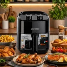 Fritadeira Elétrica Air Fryer 3,4 Litros 1200W 127/220V Sem Óleo Fácil de lavar Cozinha Saudével