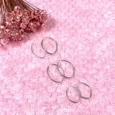 TRIO DE BRINCO ARGOLA OVAL