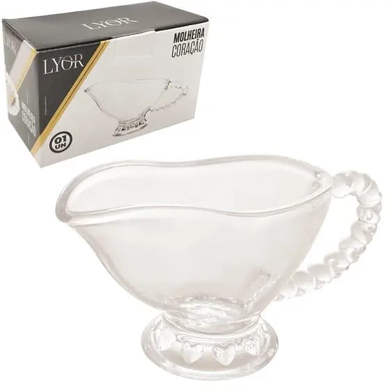 Molheira de Vidro Cristal Coração 120ml Transparente